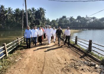 ಕಾರ್ಕಳ : ವೀರೇಂದ್ರ ಹೆಗ್ಗಡೆಯವರಿಂದ ಆನೆಕೆರೆ ಚತುರ್ಮುಖ ಕೆರೆ ಬಸದಿ ಕಾಮಗಾರಿ ವೀಕ್ಷಣೆ..!!