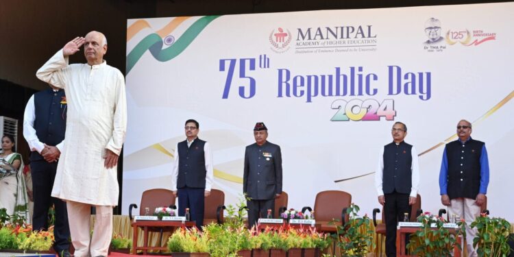 ಮಣಿಪಾಲ್ ಅಕಾಡೆಮಿ ಆಫ್ ಹೈಯರ್ ಎಜುಕೇಶನ್ ವತಿಯಿಂದ (MAHE) ತನ್ನ 75 ನೇ ಗಣರಾಜ್ಯೋತ್ಸವ ಆಚರಣೆ..!!