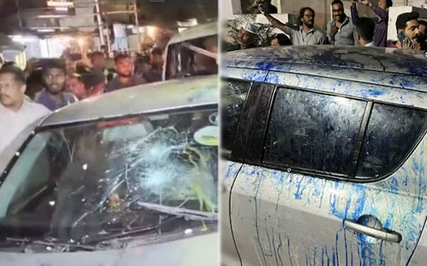 ಪ್ರಧಾನಿ ಮೋದಿ, ಅಡ್ವಾಣಿ ಬಗ್ಗೆ ಆಕ್ಷೇಪಾರ್ಹ ಹೇಳಿಕೆ: ಪತ್ರಕರ್ತ ನಿಖಿಲ್ ವಾಗ್ಲೆ ಸಂಚರಿಸುತ್ತಿದ್ದ ಕಾರಿನ ಮೇಲೆ ಬಿಜೆಪಿ ಕಾರ್ಯಕರ್ತರಿಂದ ದಾಳಿ..!!