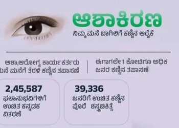 ನಿಮ್ಮ ಮನೆ ಬಾಗಿಲಿಗೆ ಕಣ್ಣಿನ ಆರೈಕೆ ʻಆಶಾಕಿರಣʼ ಯೋಜನೆ  : 1 ಕೋಟಿಗೂ ಹೆಚ್ಚು ಜನರ ಕಣ್ಣಿನ ತಪಾಸಣೆ..!!