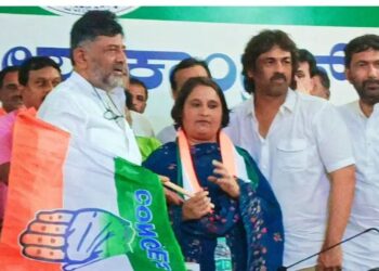 ಶಿವಮೊಗ್ಗ :ಕಾಂಗ್ರೆಸ್  ಟಿಕೆಟ್‌ ಪಡೆದ ಗೀತಾ ಶಿವರಾಜ್‌ಕುಮಾರ್‌..!!