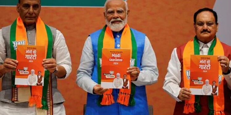 ಲೋಕಸಭಾ ಚುನಾವಣೆ :ಬಿಜೆಪಿಯ ಪ್ರಣಾಳಿಕೆ ಸಂಕಲ್ಪ ಪತ್ರ ಬಿಡುಗಡೆಗೊಳಿಸಿದ ಪ್ರಧಾನಿ ಮೋದಿ..!!