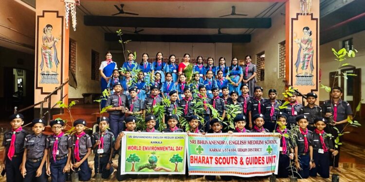 ಕಾರ್ಕಳ : ಭಾರತ್ ಸ್ಕೌಟ್ & ಗೈಡ್ಸ್ ಸ್ಥಳೀಯ ಸಂಸ್ಥೆ ಶ್ರೀ ಭುವನೇಂದ್ರ ಆಂಗ್ಲ ಮಾಧ್ಯಮ ಶಾಲೆಯಲ್ಲಿ ವಿಶ್ವ ಪರಿಸರ ದಿನ ಆಚರಣೆ..!!