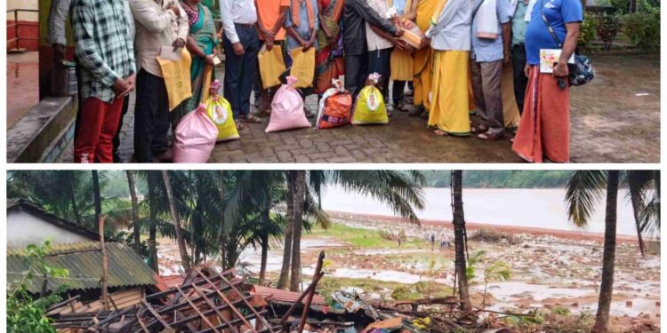 ಶಿರೂರು : ಗುಡ್ಡಕುಸಿತ ಸಂತ್ರಸ್ತರಿಗೆ ರಾಮಚಂದ್ರಾಪುರ ಮಠ ಸಹಾಯಹಸ್ತ..!!