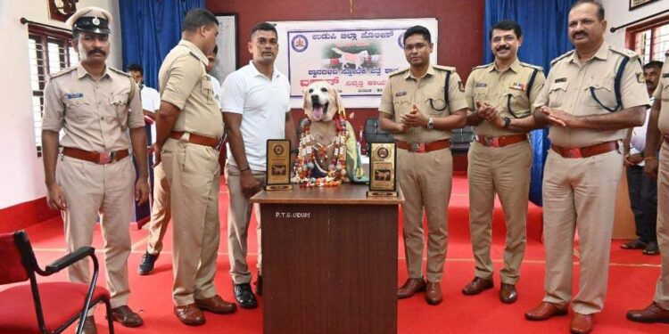 ಉಡುಪಿ ಜಿಲ್ಲಾ ಪೊಲೀಸ್‌ ಶ್ವಾನ “ಐಕಾನ್” ನಿವೃತ್ತಿ..!!
