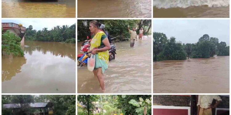 ಮುಂಡ್ಕೂರು ಪಡಿತಾರ್ ಸೇತುವೆ ಜಲಾವೃತ..!!