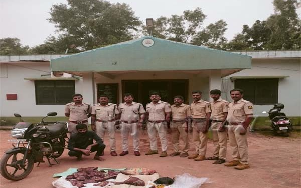 ಬೈಕ್ ನಲ್ಲಿ ಜಿಂಕೆ ಮಾಂಸ ಸಾಗಾಟ :ಓರ್ವ ವ್ಯಕ್ತಿಯ ಬಂಧನ..!!