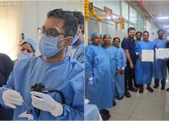 ದಕ್ಷಿಣ ಭಾರತದಲ್ಲೇ ಮೊದಲನೆಯ ಬಾರಿಗೆ ಮಣಿಪಾಲದ ಕಸ್ತೂರ್ಬಾ ಆಸ್ಪತ್ರೆಯಲ್ಲಿ ಅನ್ನನಾಳದ ರಂಧ್ರದ ತೊಂದರೆಗೆ ನವೀನ ಎಂಡೋಸ್ಕೋಪಿಕ್ ಚಿಕಿತ್ಸೆ..!!