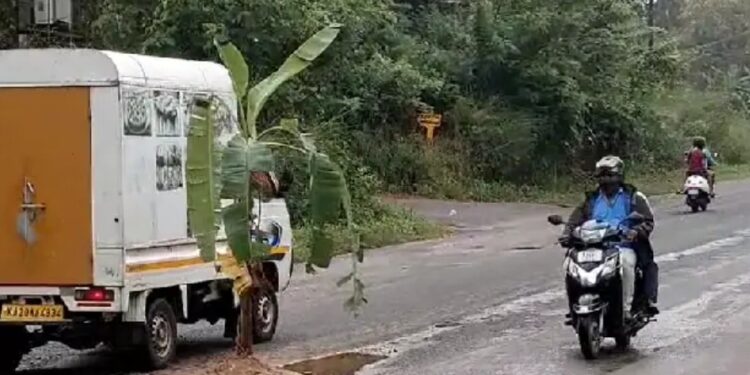 ಕಟಪಾಡಿ- ಶಿರ್ವ ರಸ್ತೆಯಲ್ಲಿ  ಬಗೆಹರಿಯದ ಹೊಂಡ ಗುಂಡಿ ಗೋಳು : ಬಾಳೆ ಗಿಡ ನೆಟ್ಟು ಸಾರ್ವಜನಿಕರಿಂದ ಆಕ್ರೋಶ..!!