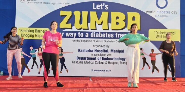 ವಿಶ್ವ ಮಧುಮೇಹ ದಿನ 2024: ಕಸ್ತೂರ್ಬಾ ಆಸ್ಪತ್ರೆ ಮಣಿಪಾಲದಿಂದ ಮಧುಮೇಹ ಕುರಿತು ಜಾಗೃತಿ ಮೂಡಿಸಲು ಮಲ್ಪೆ ಬೀಚ್ನಲ್ಲಿ ಜುಂಬಾ ಸೆಷನ್ ಆಯೋಜನೆ..!!