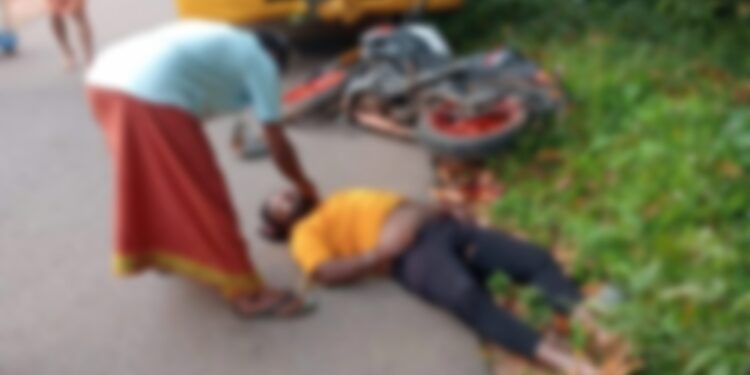 ಶಾಲಾ ಬಸ್ – ಬೈಕ್ ಅಪಘಾತ: ಬೈಕ್ ಸವಾರ ಮೃತ್ಯು..!!