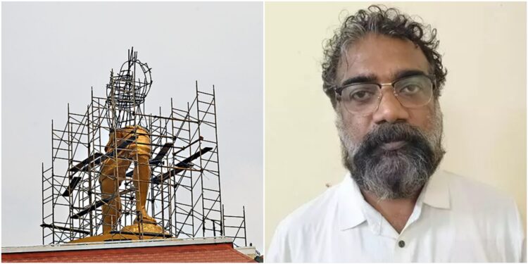 ಪರಶುರಾಮ ಥೀಂ ಪಾರ್ಕ್‌ ವಿವಾದ :  ಮೂರ್ತಿ ನಿರ್ಮಾಣ ಮಾಡಿದ ಶಿಲ್ಪಿ, ಕೃಷ್ಣ ನಾಯ್ಕ ಬಂಧನ..!!