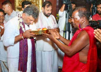 ಕಾಪು ಹೊಸ ಮಾರಿಗುಡಿಗೆ ಉಪ ಮುಖ್ಯಮಂತ್ರಿ ಡಿ.ಕೆ.ಶಿವಕುಮಾ‌ರ್ ಭೇಟಿ..!