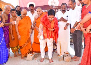 ಉಡುಪಿ:ಸುವರ್ಣಪಥಕ್ಕೆ ಪ್ರಹ್ಲಾದ ಜೋಷಿ ಭೂಮಿಪೂಜೆ..!!