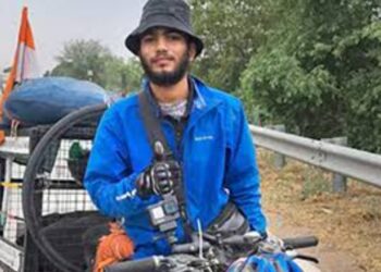 ಉಡುಪಿಯಿಂದ ಲಡಾಖ್ ವರೆಗೆ 3,300 ಕಿ.ಮೀ. ಸೈಕಲ್ ನಲ್ಲಿ ಪ್ರಯಾಣ ಪೂರ್ಣ ಗೊಳಿಸಿದ ಯುವಕನಿಗೆ ಸನ್ಮಾನ..!!