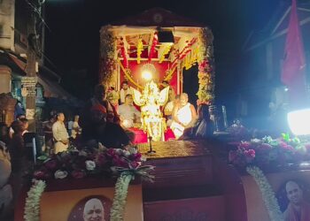 ಮಂಜೇಶ್ವರ ಶ್ರೀಮದ್ ಅನಂತೇಶ್ವರ ದೇವಸ್ಥಾನದ ಸ್ವರ್ಣ ಗರುಡ ವಾಹನಕ್ಕೆ ಕಾರ್ಕಳ ವೆಂಕಟರಮಣ ದೇವಸ್ಥಾನದಲ್ಲಿ ವಿಶೇಷ ಪೂಜೆ..!! 