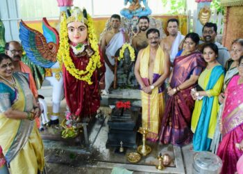 ದೊಡ್ಡಣಗುಡ್ಡೆ ಶ್ರೀ ದುರ್ಗಾ ಆದಿಶಕ್ತಿ ಕ್ಷೇತ್ರ – ಏಕದಾರು ಬಿಂಬದಲ್ಲಿ ಕಾಮಧೇನು ಸ್ಥಾಪನೆ..!!