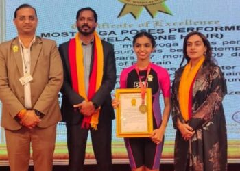 ತನುಶ್ರೀ ಪಿತ್ರೋಡಿ  ಐವತ್ತು ನಿಮಿಷದಲ್ಲಿ 333 ಆಸನಗಳನ್ನು ಮಾಡುವ ಮೂಲಕ ಹತ್ತನೇ ವಿಶ್ವದಾಖಲೆ..!!