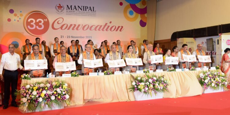 ಕುಲಾಧಿಪತಿ ಡಾ. ರಾಮದಾಸ್ ಎಂ. ಪೈ ಅವರಿಗೆ ಗೌರವ: ಮಾಹೆಯ 33ನೇ ಘಟಿಕೋತ್ಸವದಲ್ಲಿ ವಿಶೇಷ ಅಂಚೆ ಲಕೋಟೆ ಬಿಡುಗಡೆ..!!