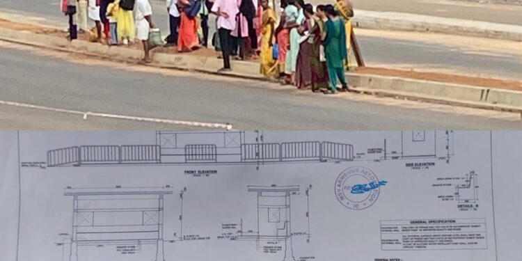 ರಾ.ಹೆ 169 : ಸಾಣೂರು ಗ್ರಾಪಂ ವ್ಯಾಪ್ತಿಯಲ್ಲಿ ರಸ್ತೆ ಮಧ್ಯದಲ್ಲಿ ಬಸ್ಸು ಕಾಯುವ ಸಂಕಷ್ಟಕ್ಕೆ ಪರಿಹಾರ ಸನ್ನಿಹಿತ : ಬಸ್ಸು ತಂಗುದಾಣಗಳ ನೀಲನಕಾಶೆ ಸಿದ್ದ..!!