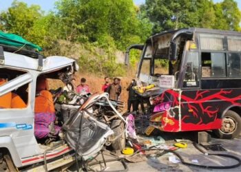 ಮಿಯಾರು ಕಂಬಳಕ್ರಾಸ್ ಬಳಿ ಖಾಸಗಿ ಬಸ್- ತುಫಾನ್ ವಾಹನದ ಮಧ್ಯೆ ಭೀಕರ ಅಪಘಾತ: ಮೂವರು ಸಾವು..!!