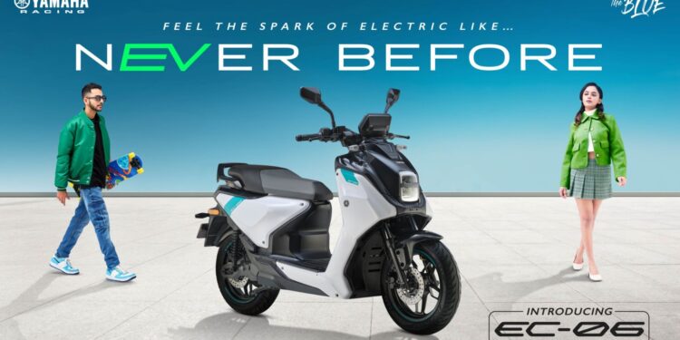 EC-06 ಬಿಡುಗಡೆ ಮಾಡುವ ಮೂಲಕ ಭಾರತದ ಇವಿ ಮಾರುಕಟ್ಟೆಗೆ ಭರ್ಜರಿ ಎಂಟ್ರಿ ಕೊಟ್ಟ ಯಮಹಾ; ಬೆಲೆ Rs. 1,67,600