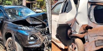 ರಾ.ಹೆ.66 ತೆಕ್ಕಟ್ಟೆ ಬಳಿ ಕಾರುಗಳ ನಡುವೆ ಅಪಘಾತ; ತಪ್ಪಿದ ಪ್ರಾಣಾಪಾಯ..!!