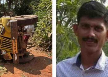 ಪಿಕಪ್  ವಾಹನ ಪಲ್ಟಿ: ಚಾಲಕ ಸ್ಥಳದಲ್ಲೇ ಸಾವು…!