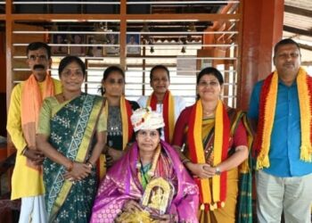 ಬಾರ್ಕೂರಿನ ಪ್ರಸಿದ್ಧ ರಂಗೋಲಿ ಕಲಾವಿದೆ ಶ್ರೀಮತಿ ವಿಶಾಲ ಮಹೇಶ್ ರವರಿಗೆ ಸನ್ಮಾನ