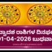 ಇಂದಿನ ರಾಶಿಭವಿಷ್ಯ: ದ್ವಾದಶ ರಾಶಿಗಳಿಗೆ ದಿನಫಲ (01-04-2026, ಬುಧವಾರ)