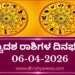 ದ್ವಾದಶ ರಾಶಿಗಳ ಇಂದಿನ ದಿನ ಭವಿಷ್ಯ ( ಏಪ್ರಿಲ್ 06 ಸೋಮವಾರ)