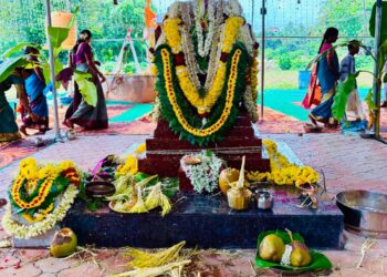 ಮರಾಠಿ ಸಮುದಾಯದ ಆರಾಧನಾ ದೇವಿಗೆ ವೃಂದಾವನ ಪ್ರತಿಷ್ಠೆ