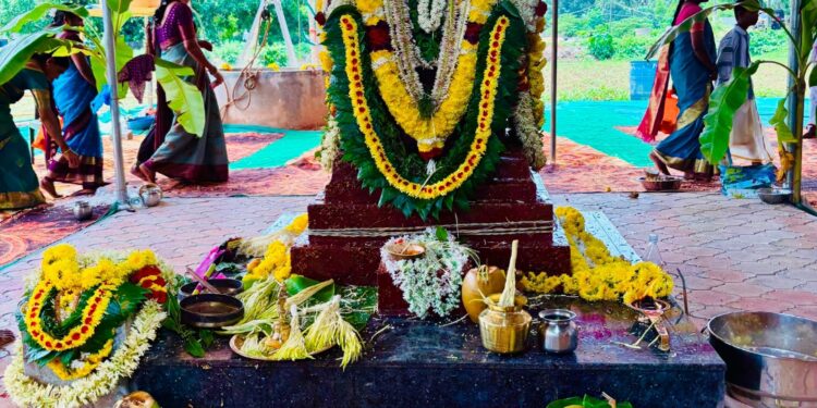 ಮರಾಠಿ ಸಮುದಾಯದ ಆರಾಧನಾ ದೇವಿಗೆ ವೃಂದಾವನ ಪ್ರತಿಷ್ಠೆ