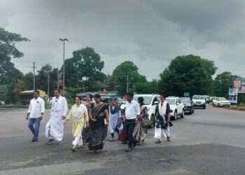 ಕಾರ್ಕಳದಲ್ಲಿ ರಸ್ತೆ ದುಸ್ಥಿತಿ ವಿರುದ್ಧ ಕಾಂಗ್ರೆಸ್‌ನ 20 ಕಿ.ಮೀ. ಜಾಥಾ